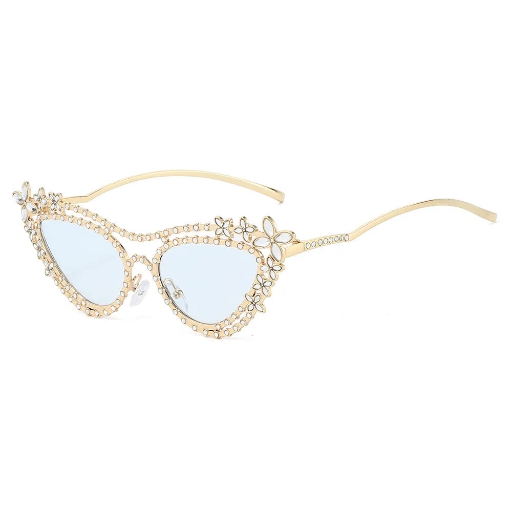 FLEUR Diamond Cat Eye Sunglasses