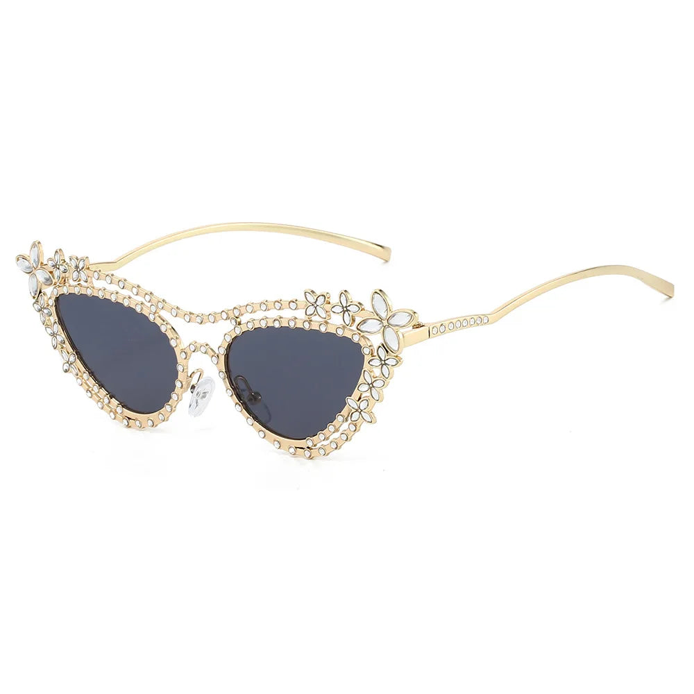 FLEUR Diamond Cat Eye Sunglasses