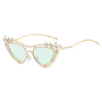 FLEUR Diamond Cat Eye Sunglasses