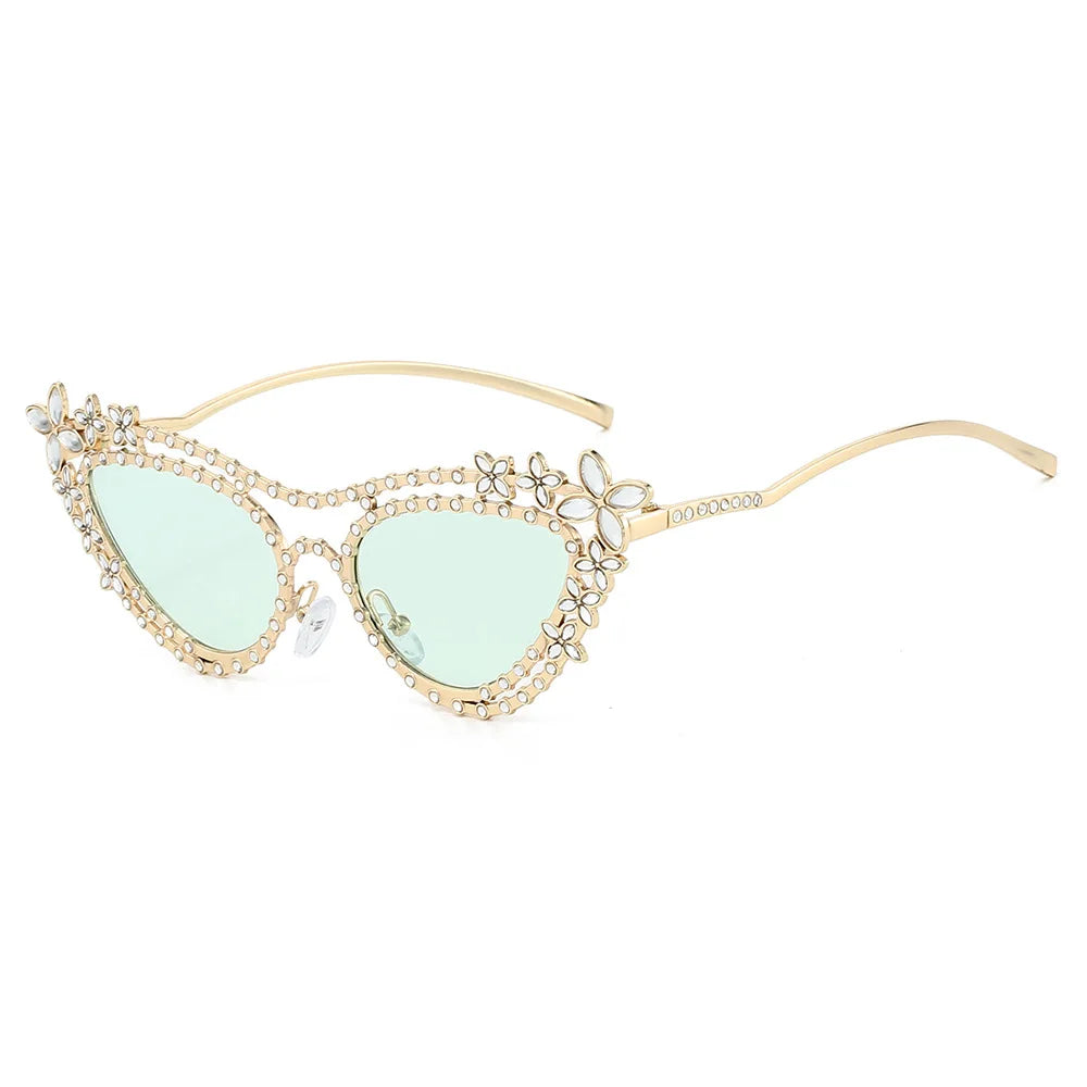 FLEUR Diamond Cat Eye Sunglasses