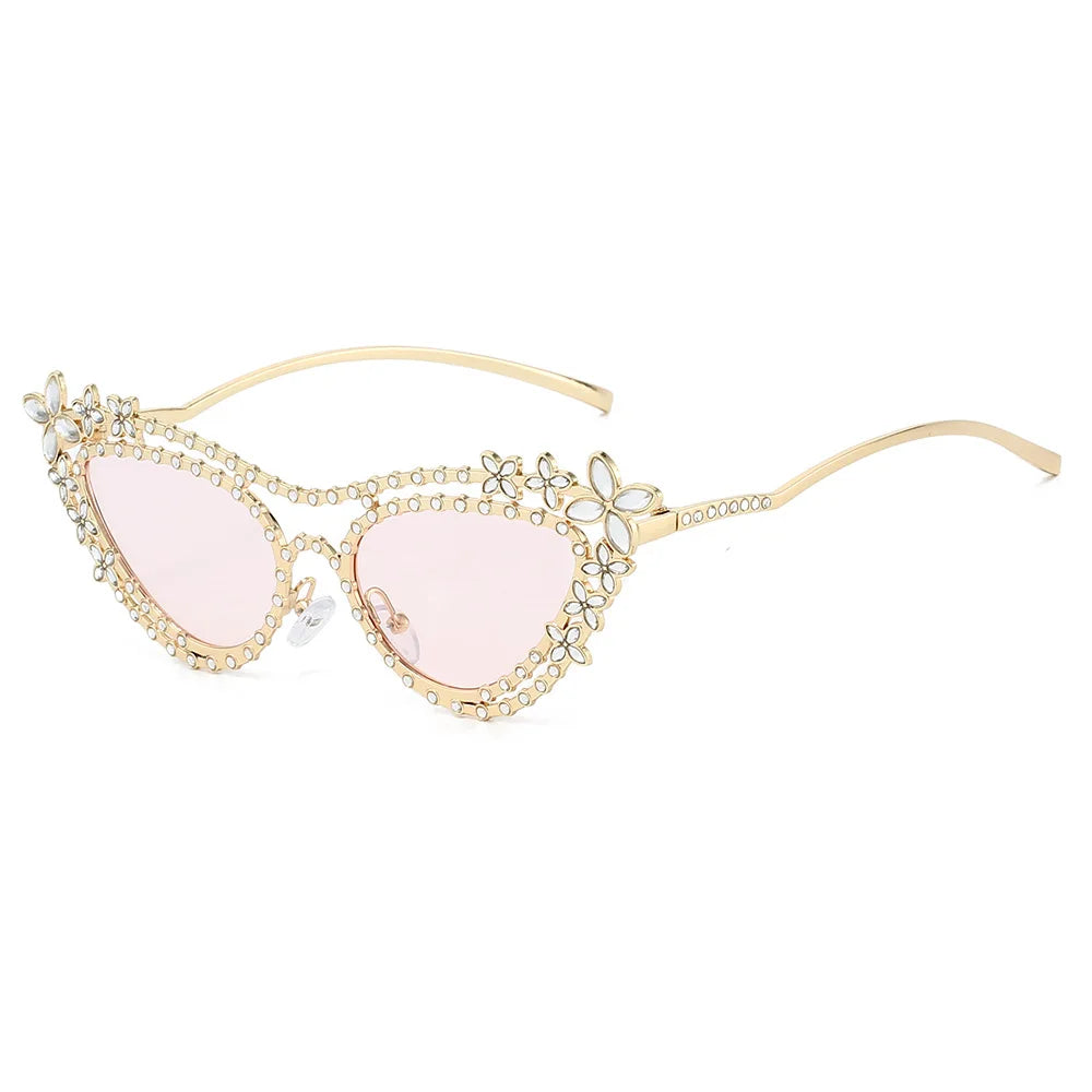 FLEUR Diamond Cat Eye Sunglasses