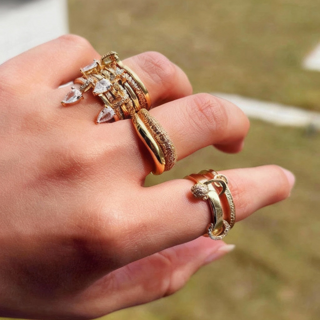 FLIRT Drop Stack Ring Set-ring-SAINT CHIC-5-SAINT CHIC