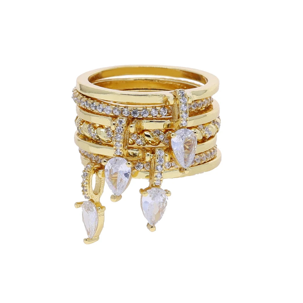 FLIRT Drop Stack Ring Set-ring-SAINT CHIC-5-SAINT CHIC
