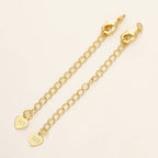 GOLD PLATED EXTENSION CHAINS – 5pc Charm Set with Lobster Clasps-Jewelry-SAINT CHIC-18k Gold 925-5 Chains-SAINT CHIC