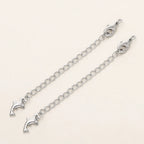 GOLD PLATED EXTENSION CHAINS – 5pc Charm Set with Lobster Clasps-Jewelry-SAINT CHIC-Platinum Dolphins-5 Chains-SAINT CHIC