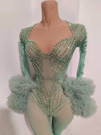 JADE Rhinestone Bodysuit