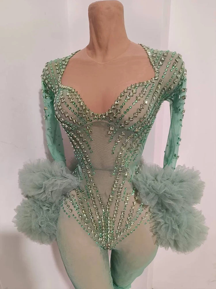 JADE Rhinestone Bodysuit