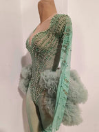 JADE Rhinestone Bodysuit