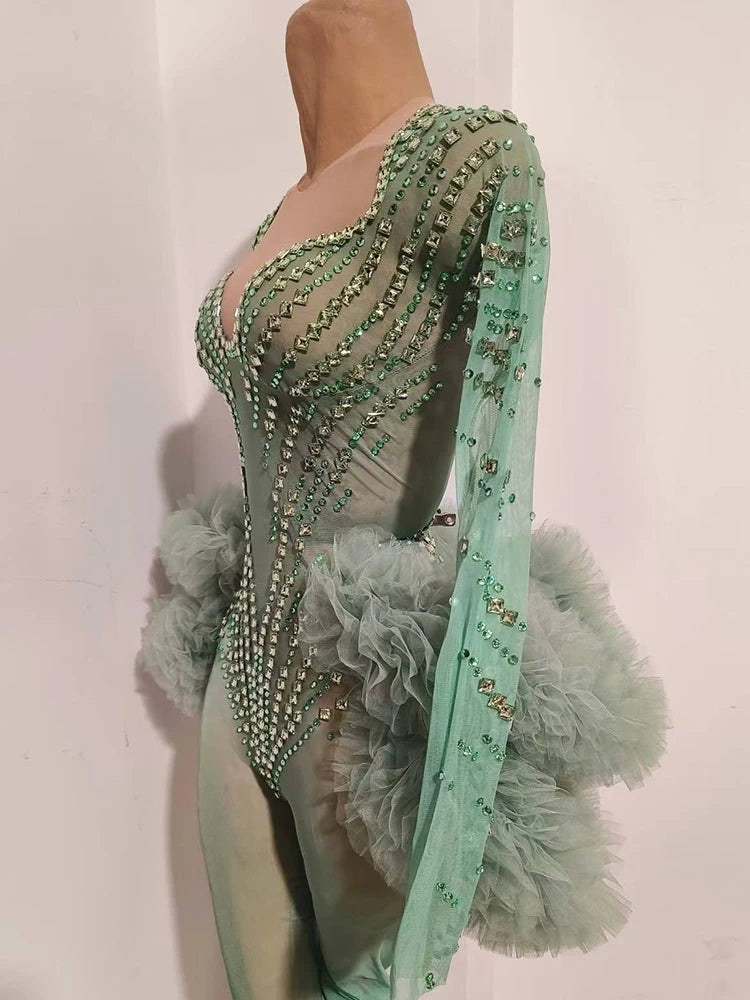 JADE Rhinestone Bodysuit