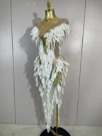 LUMIÈRE Pearl Mesh Gown