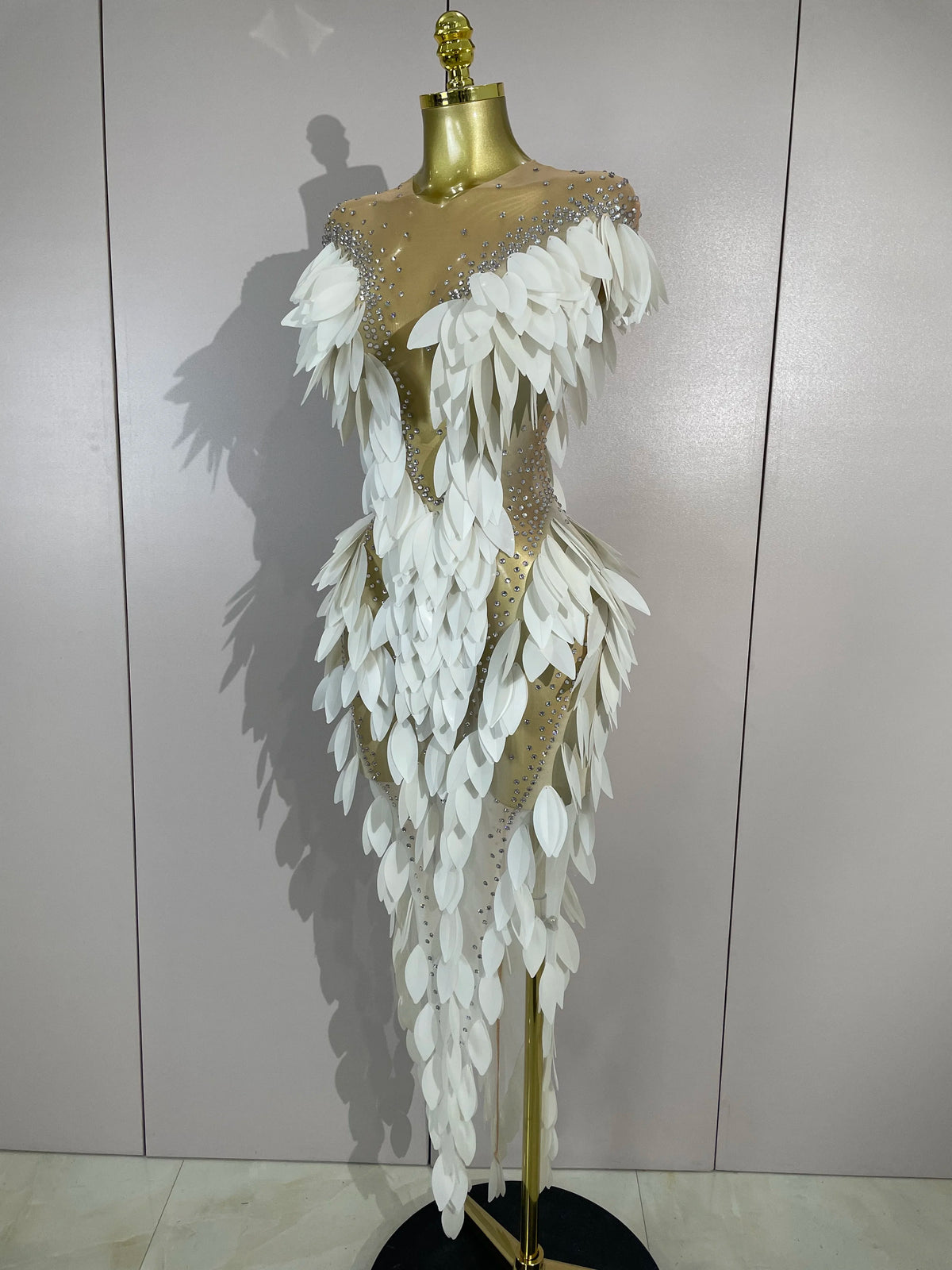 LUMIÈRE Pearl Mesh Gown-Gown-SAINT CHIC-S-SAINT CHIC