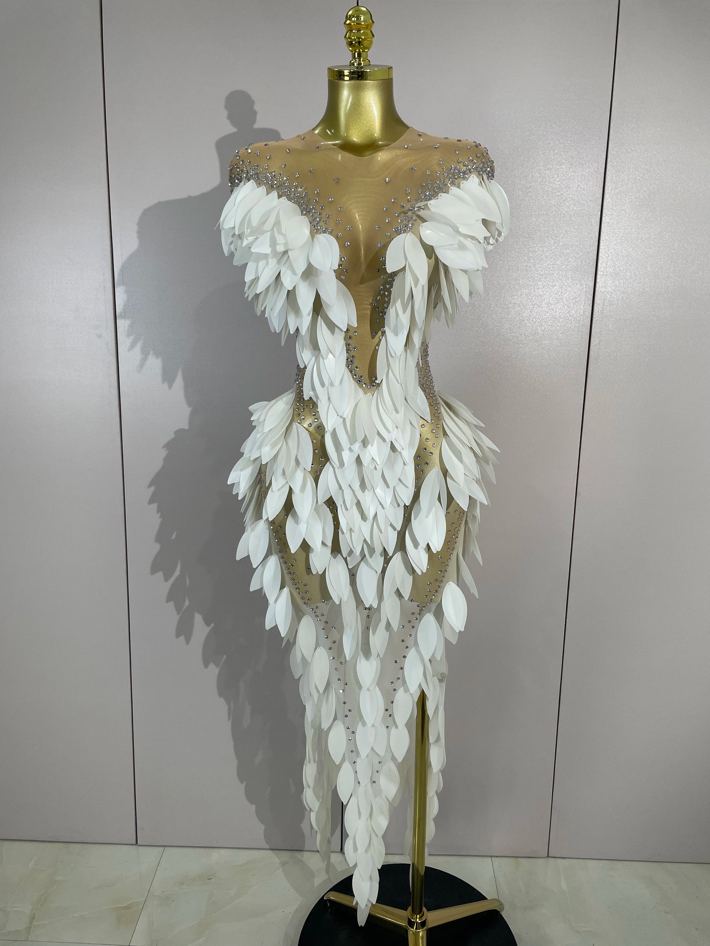 LUMIÈRE Pearl Mesh Gown Main image