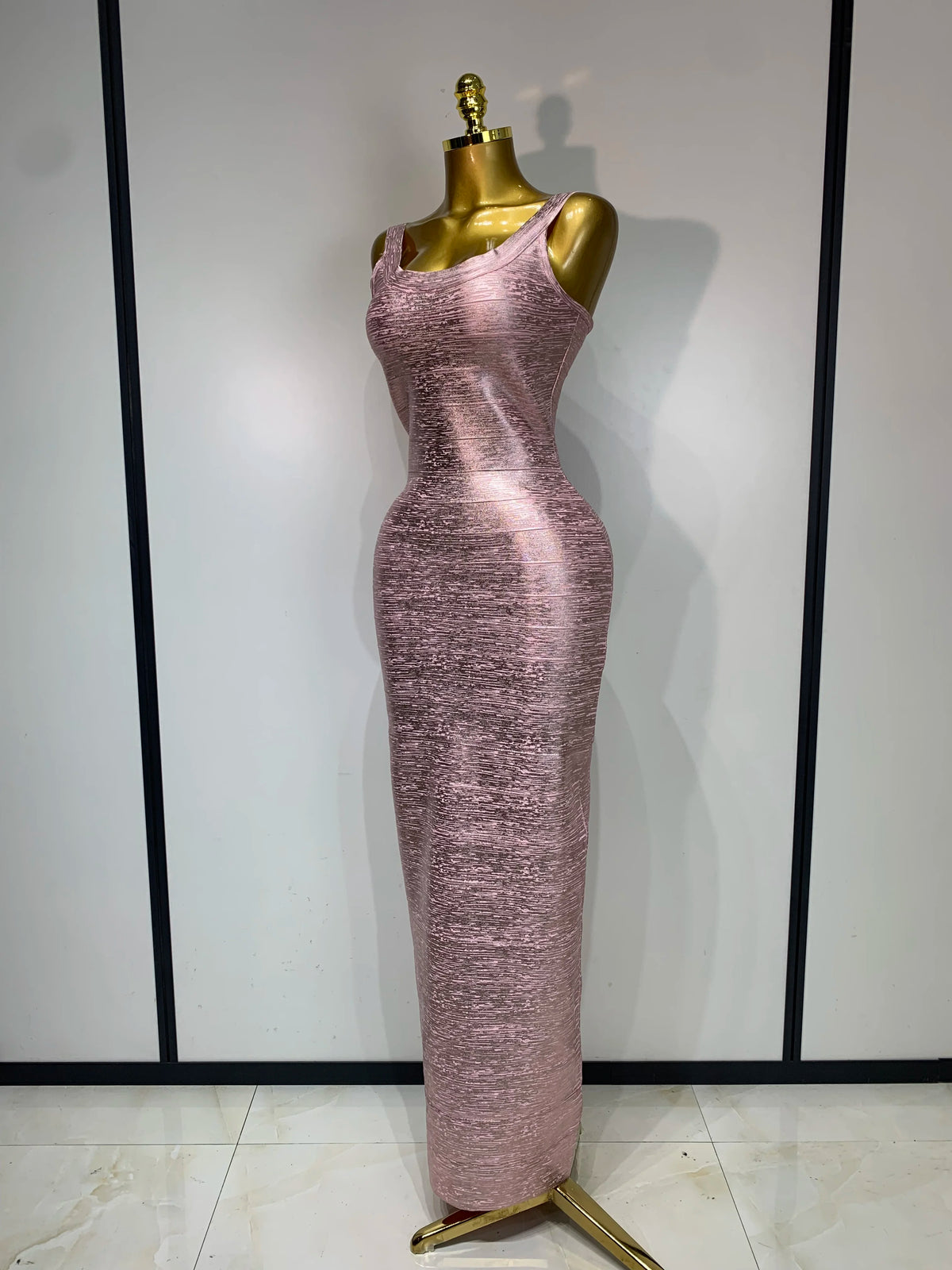 LUXE Bandage Evening Dress-Dress-SAINT CHIC-Gold-XS-SAINT CHIC
