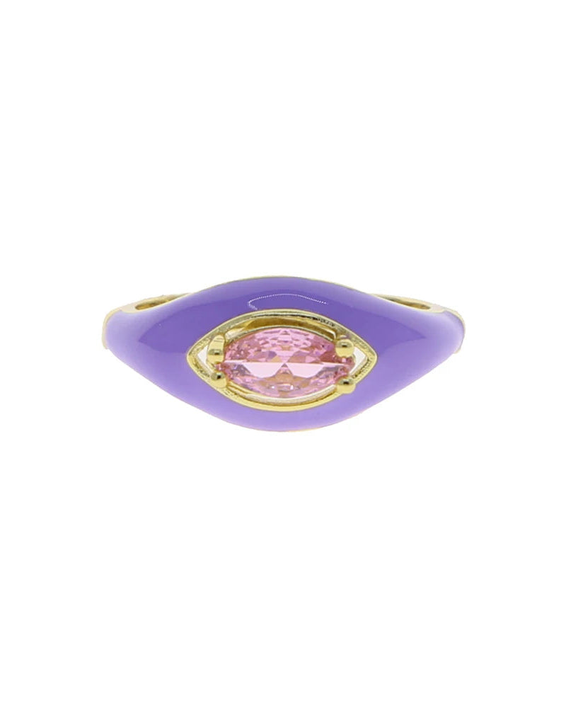 MARQUISE Enamel CZ Ring