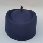 MEDINA Pillbox Hat-Berets-SAINT CHIC-Navy-SAINT CHIC