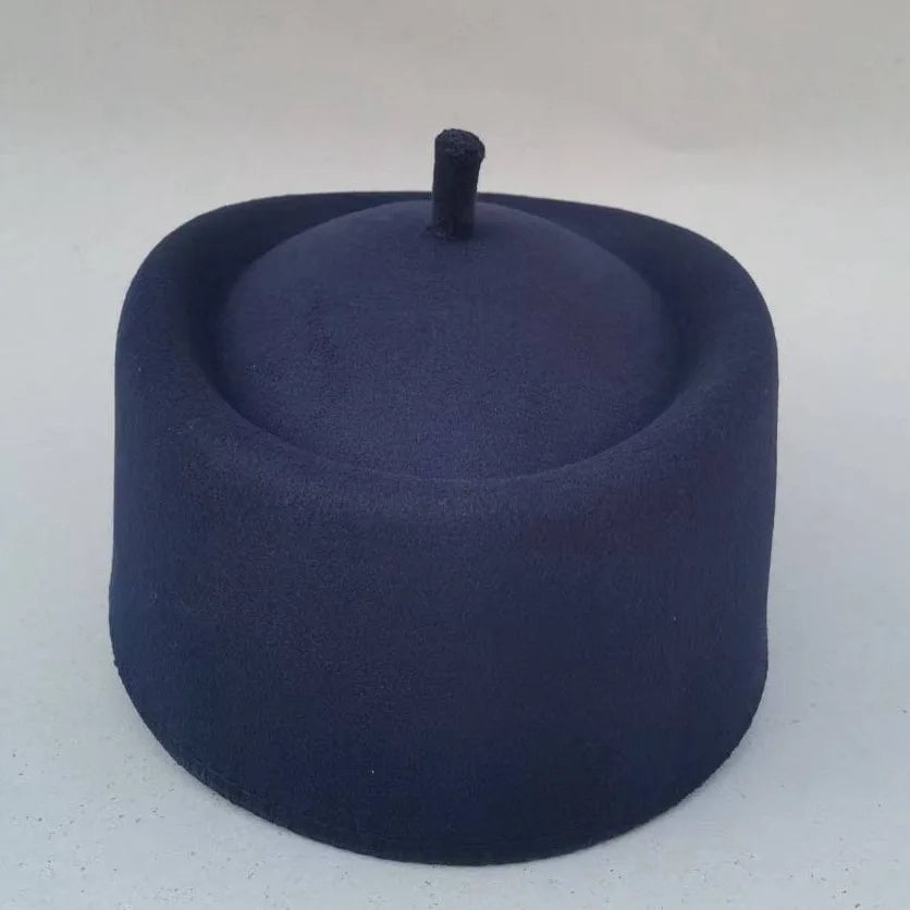 MEDINA Pillbox Hat-Berets-SAINT CHIC-Navy-SAINT CHIC