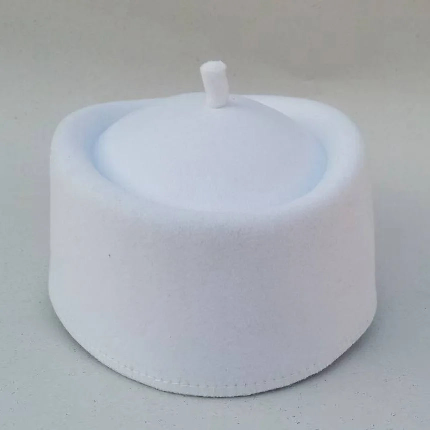 MEDINA Pillbox Hat-Berets-SAINT CHIC-White-SAINT CHIC