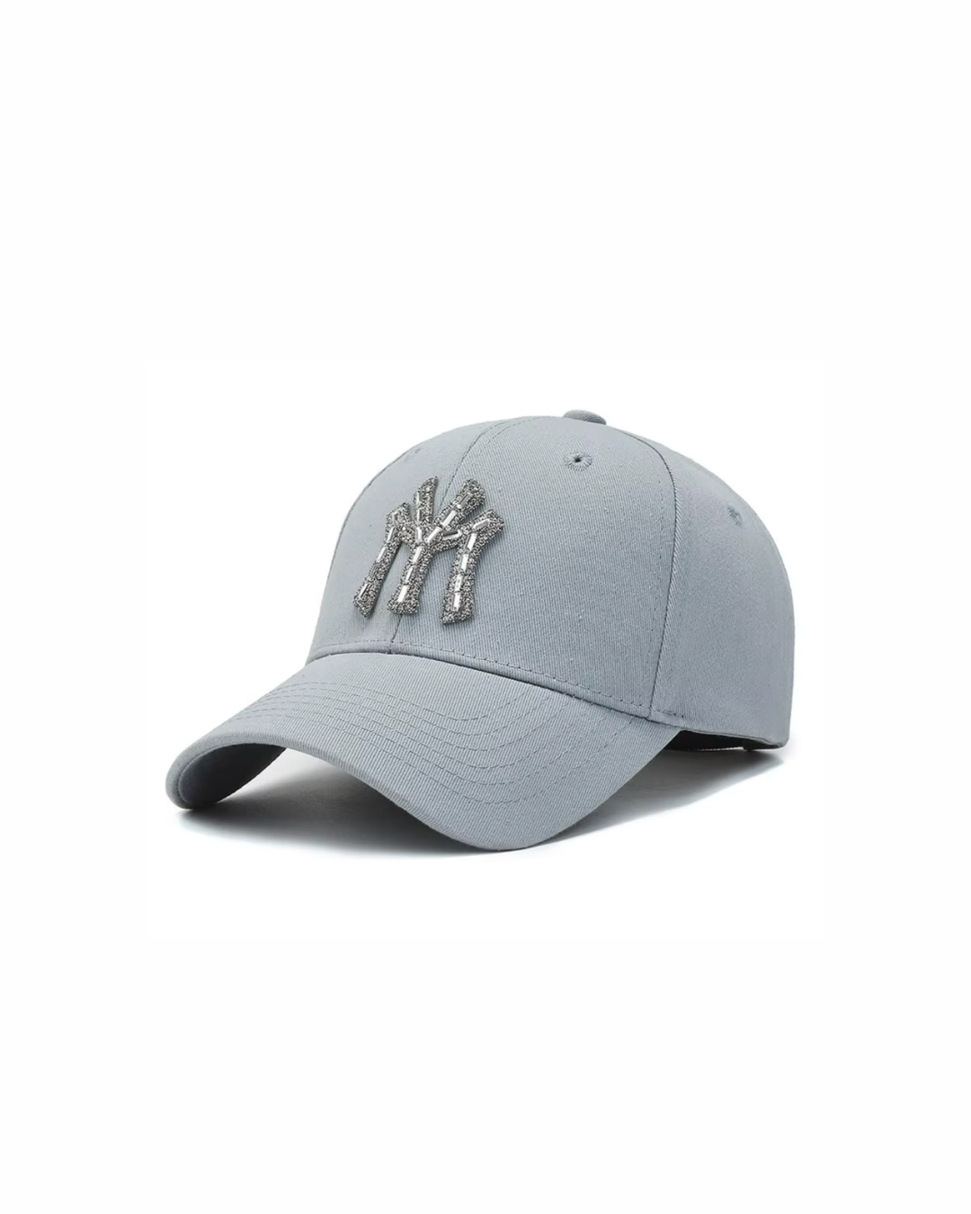 MY CITY Crystal Logo Structured Cap-Hat-SAINT CHIC-Gray-SAINT CHIC