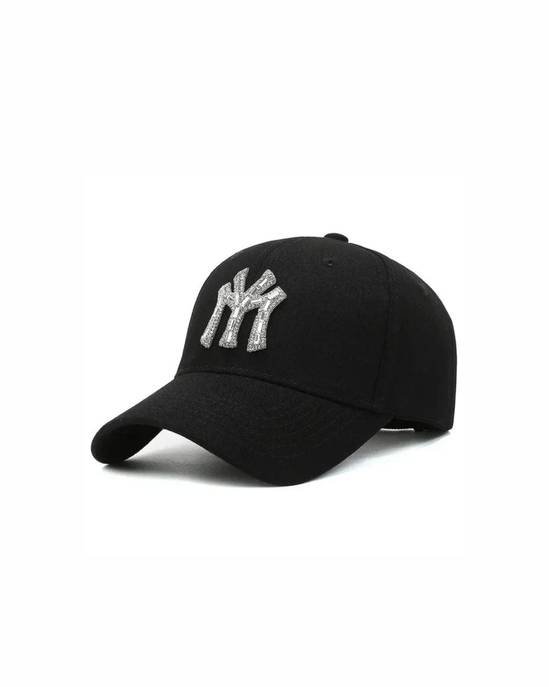 MY CITY Crystal Logo Structured Cap-Hat-SAINT CHIC-Black-SAINT CHIC Main image