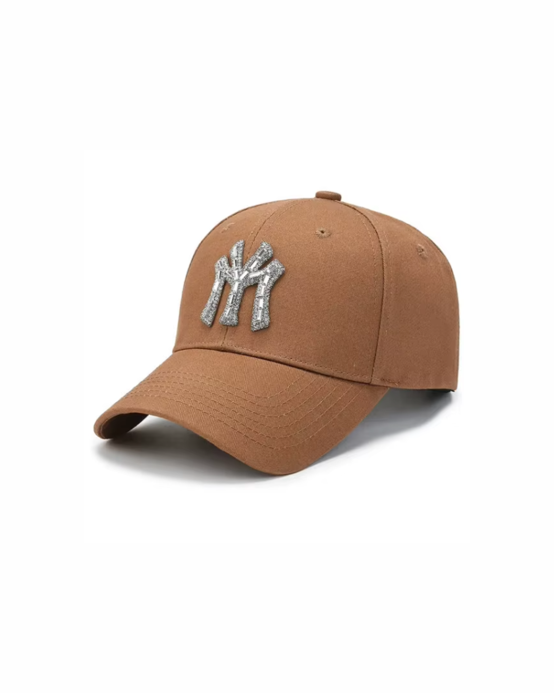 MY CITY Crystal Logo Structured Cap-Hat-SAINT CHIC-Brown-SAINT CHIC