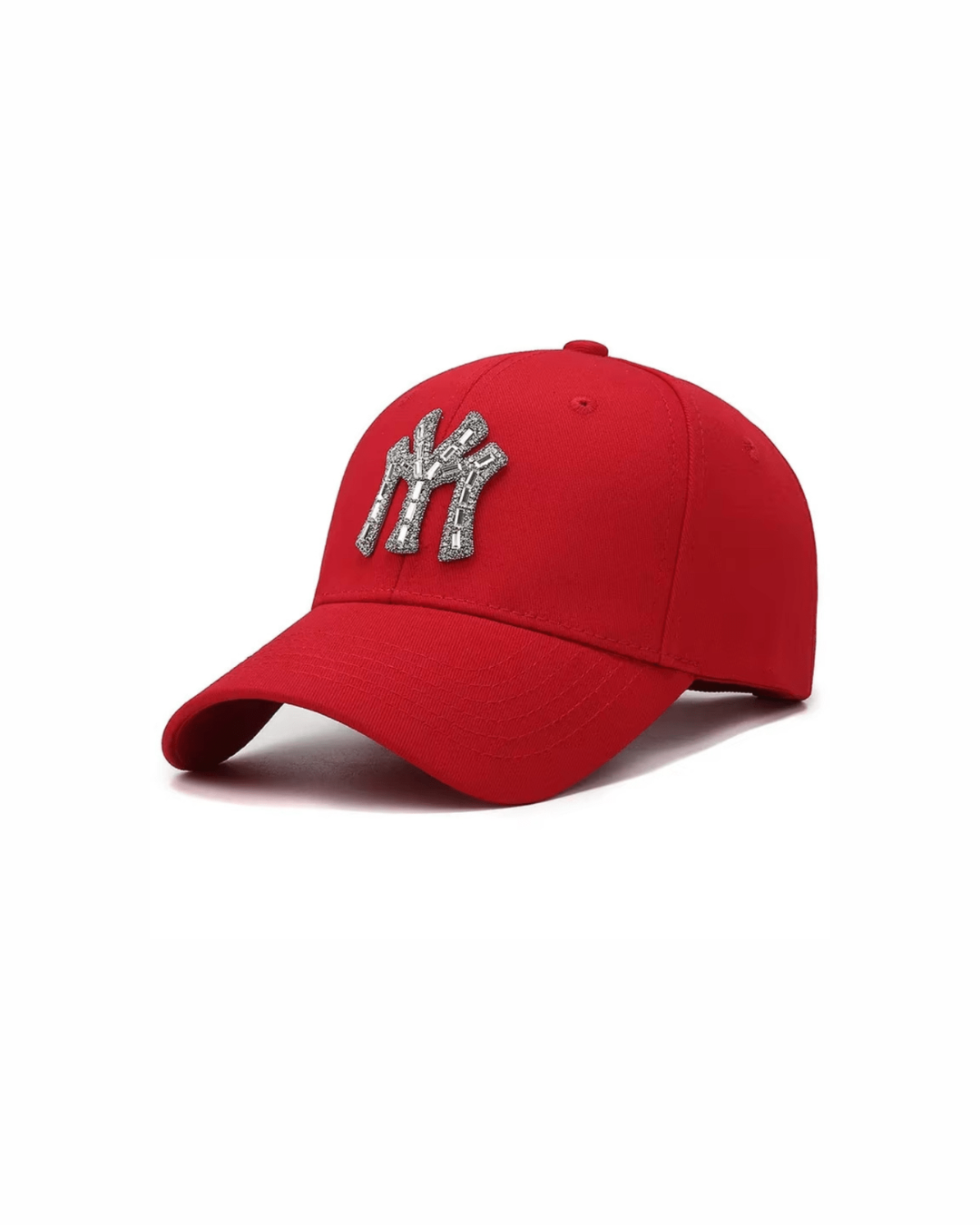 MY CITY Crystal Logo Structured Cap-Hat-SAINT CHIC-Red-SAINT CHIC