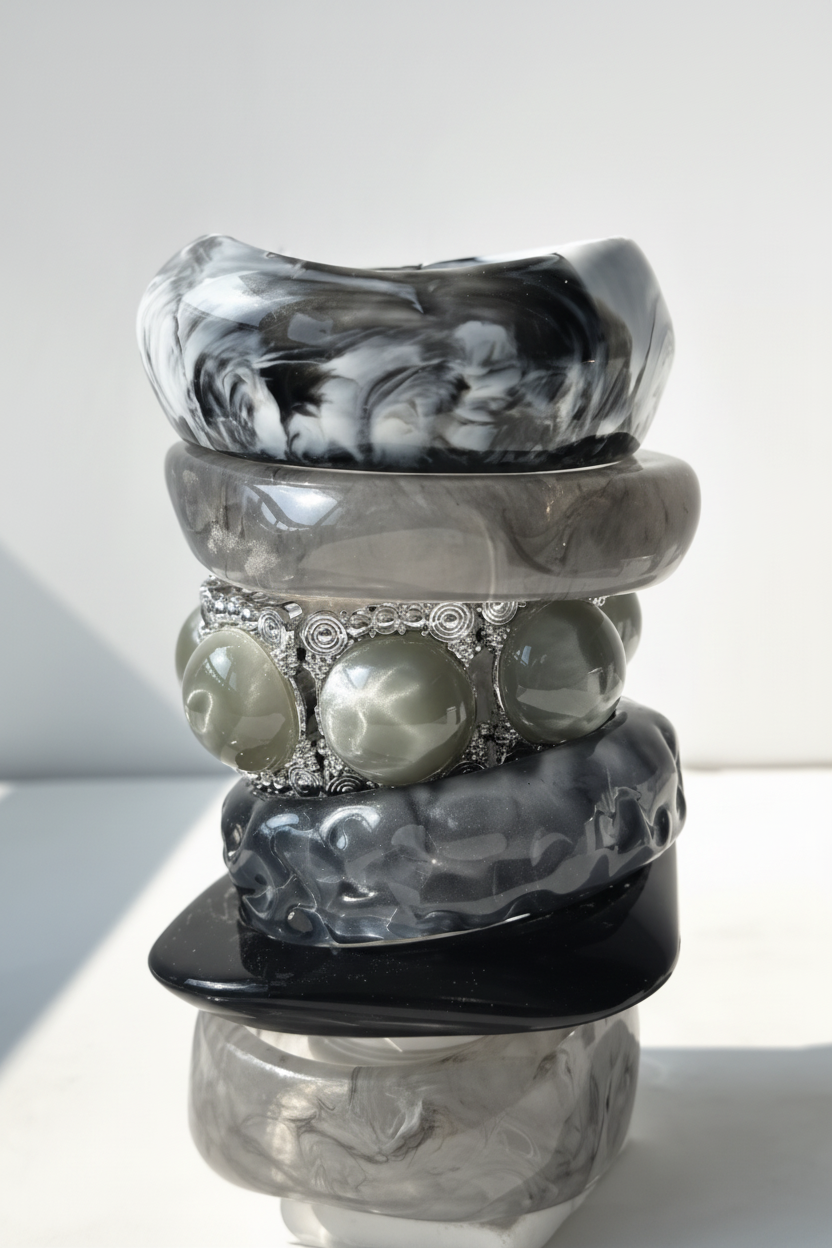Marble Muse Bracelet Stack-bracelet-SAINT CHIC-A-SAINT CHIC Main image