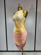 OMBRE Tassel Bandage Dress