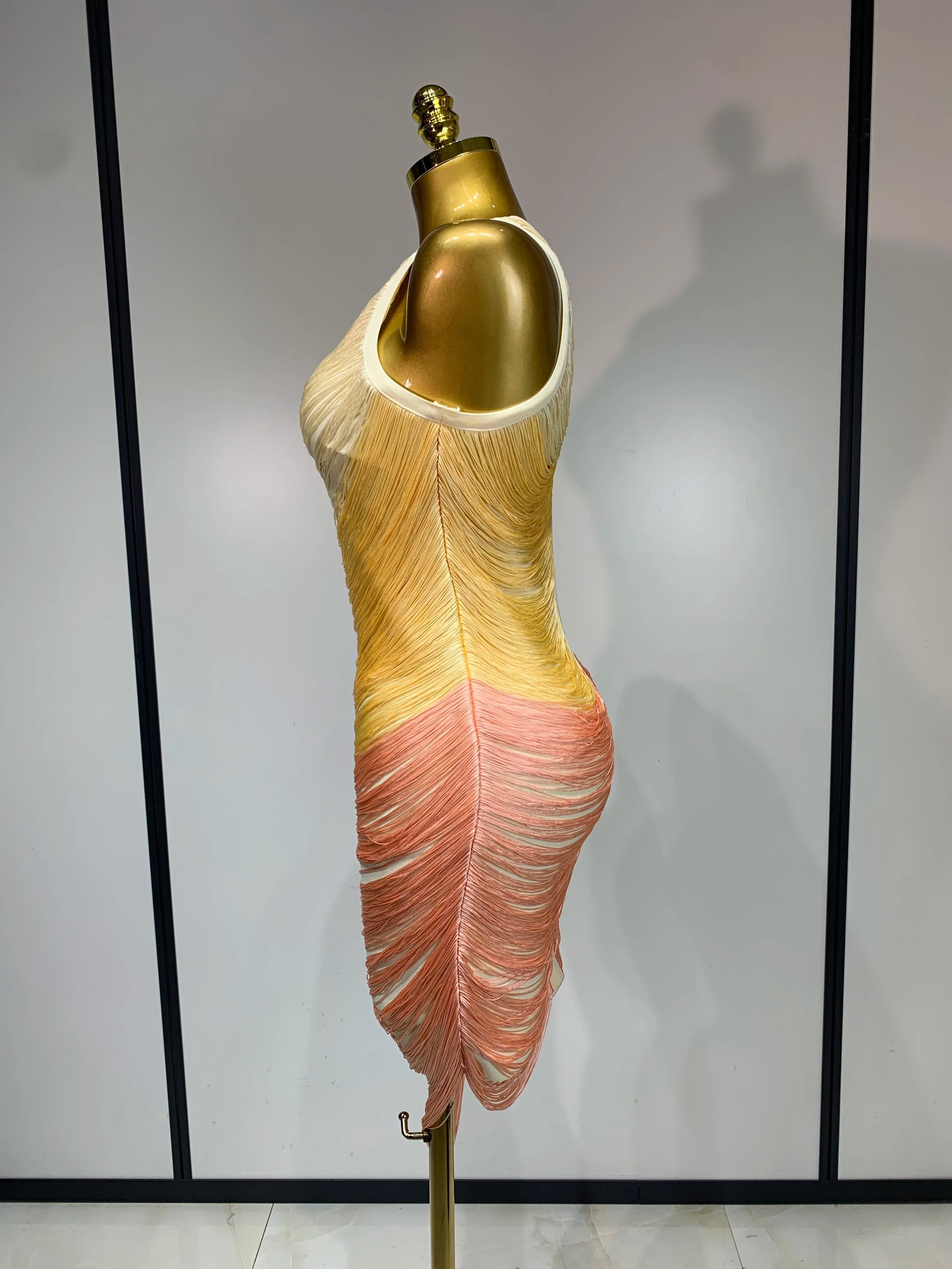 OMBRE Tassel Bandage Dress