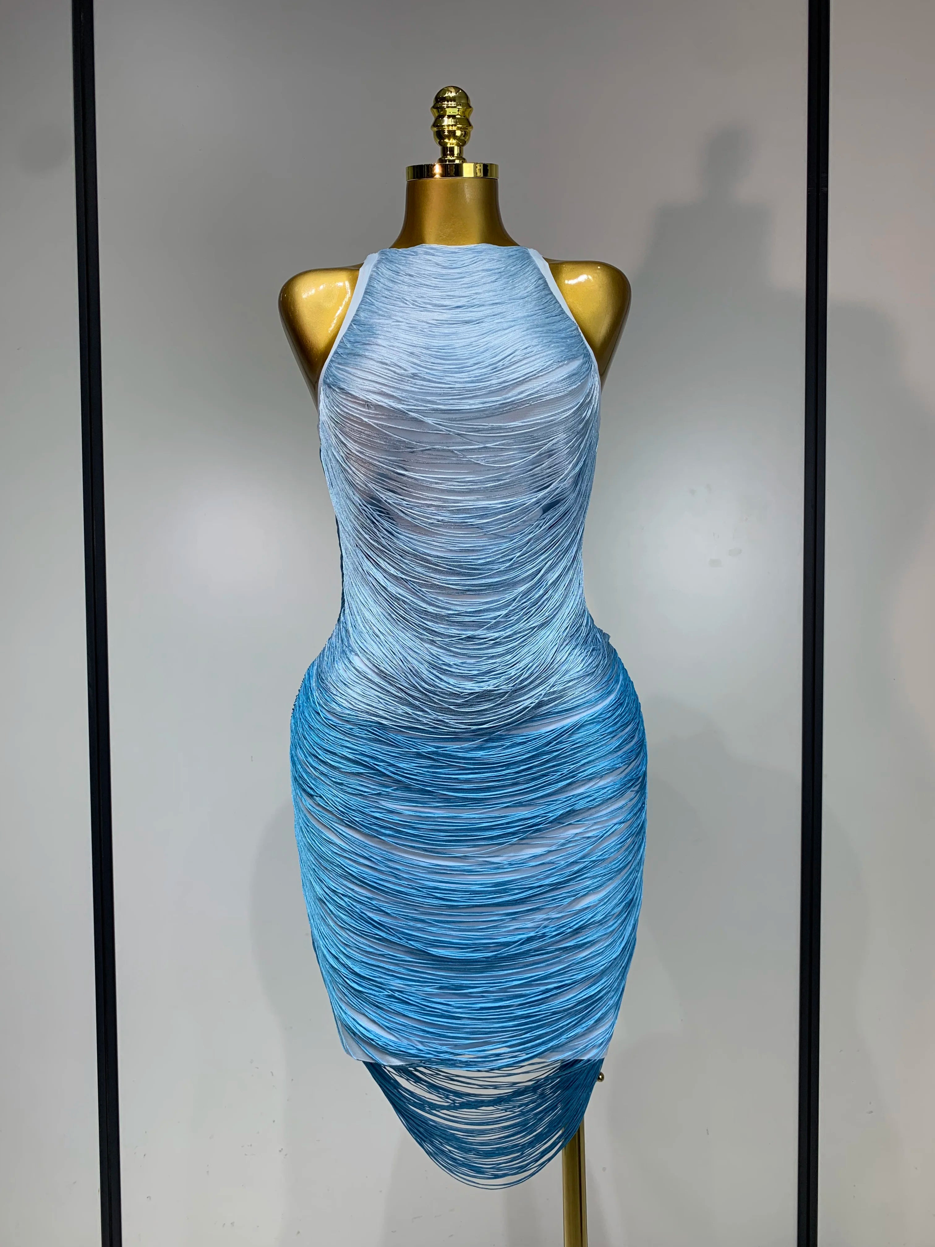 OMBRE Tassel Bandage Dress
