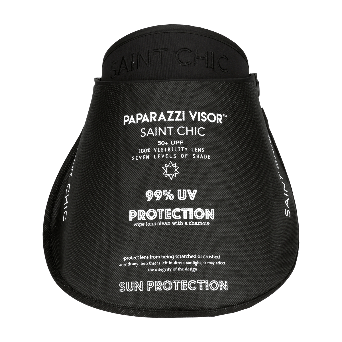 PAPARAZZI VISOR® 1.0 – Black Rainbow Lens Sun Shield-Hats-SAINT CHIC-SAINT CHIC