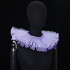 PLEAT DRAMA Mesh Ruffle Collar-Collar-SAINT CHIC-Lavender-SAINT CHIC