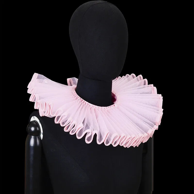 PLEAT DRAMA Mesh Ruffle Collar-Collar-SAINT CHIC-Yellow-SAINT CHIC