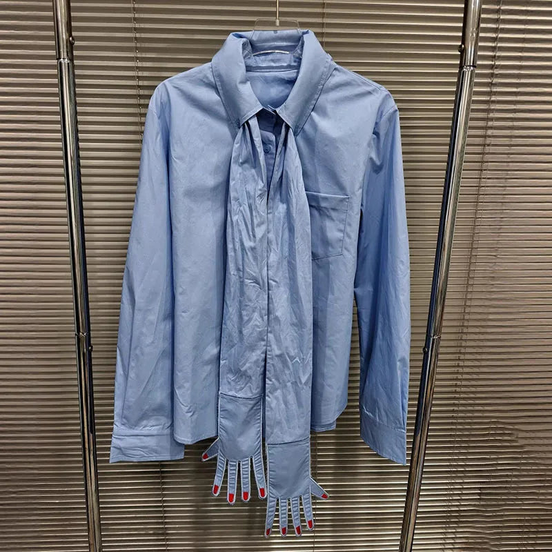 POÈME Tie-Neck Shirt Secondary image