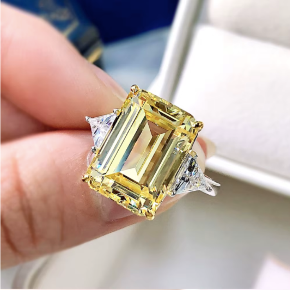PRINCESS Emerald Cut Ring-ring-SAINT CHIC-Pink-6-SAINT CHIC