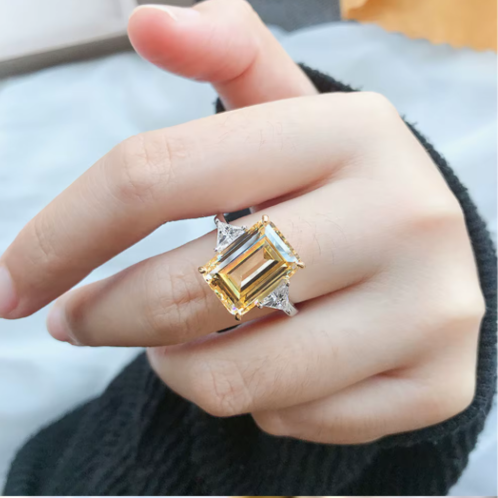 PRINCESS Emerald Cut Ring-ring-SAINT CHIC-Pink-6-SAINT CHIC