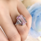 PRINCESS Emerald Cut Ring-ring-SAINT CHIC-Pink-6-SAINT CHIC