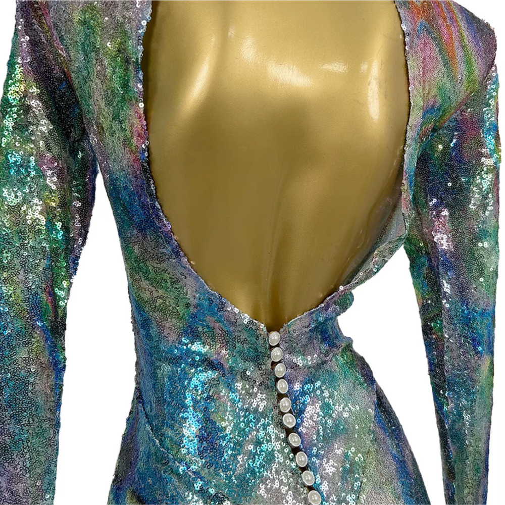 PRISMATIC Maxi Gown-dress-SAINT CHIC-S-SAINT CHIC