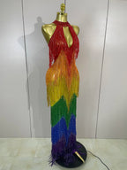 RAINBOW Mesh Gown