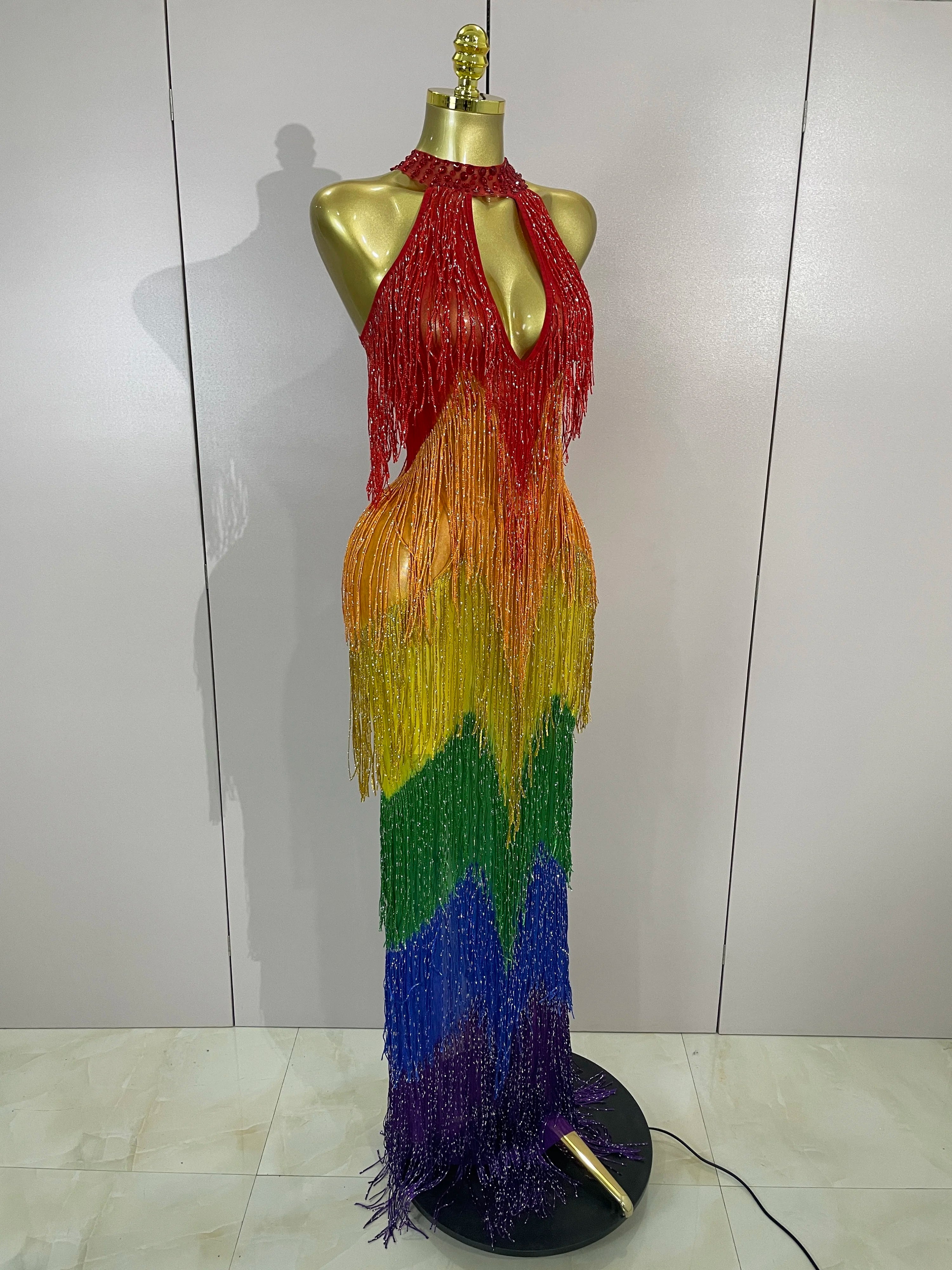 RAINBOW Mesh Gown