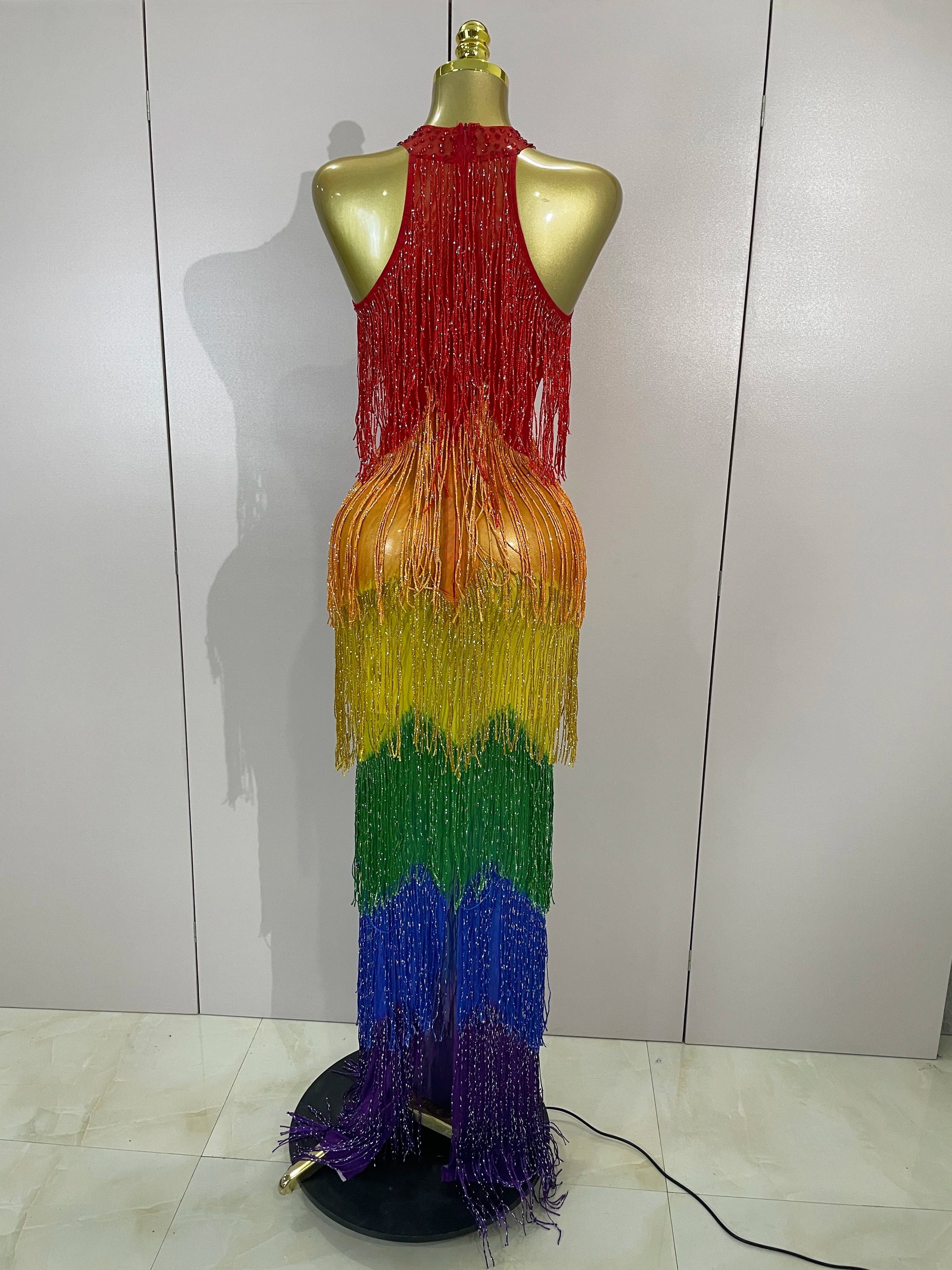 RAINBOW Mesh Gown