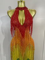 RAINBOW Mesh Gown
