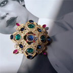 REGALIA Gemstone Brooch-Brooch-SAINT CHIC-Sapphire Cluster-SAINT CHIC