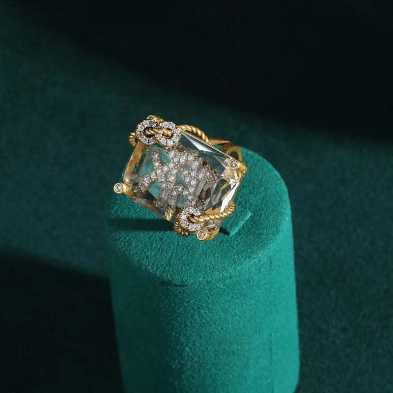 RELIQUE Crystal Stone Ring Secondary image