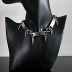 RIVETED Steel Spike Choker Necklace-SAINT CHIC-SAINT CHIC
