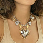 SACRÉ Heart Charm Necklace-Necklace-SAINT CHIC-Gold-SAINT CHIC