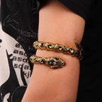 SERPENT Coil Crystal Arm Cuff-Bracelet-SAINT CHIC-Gold-SAINT CHIC