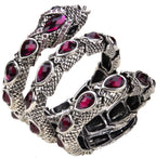 SERPENT Coil Crystal Arm Cuff-Bracelet-SAINT CHIC-Purple-SAINT CHIC