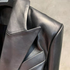 SHOULDER Sheepskin Blazer-Blazer-SAINT CHIC
