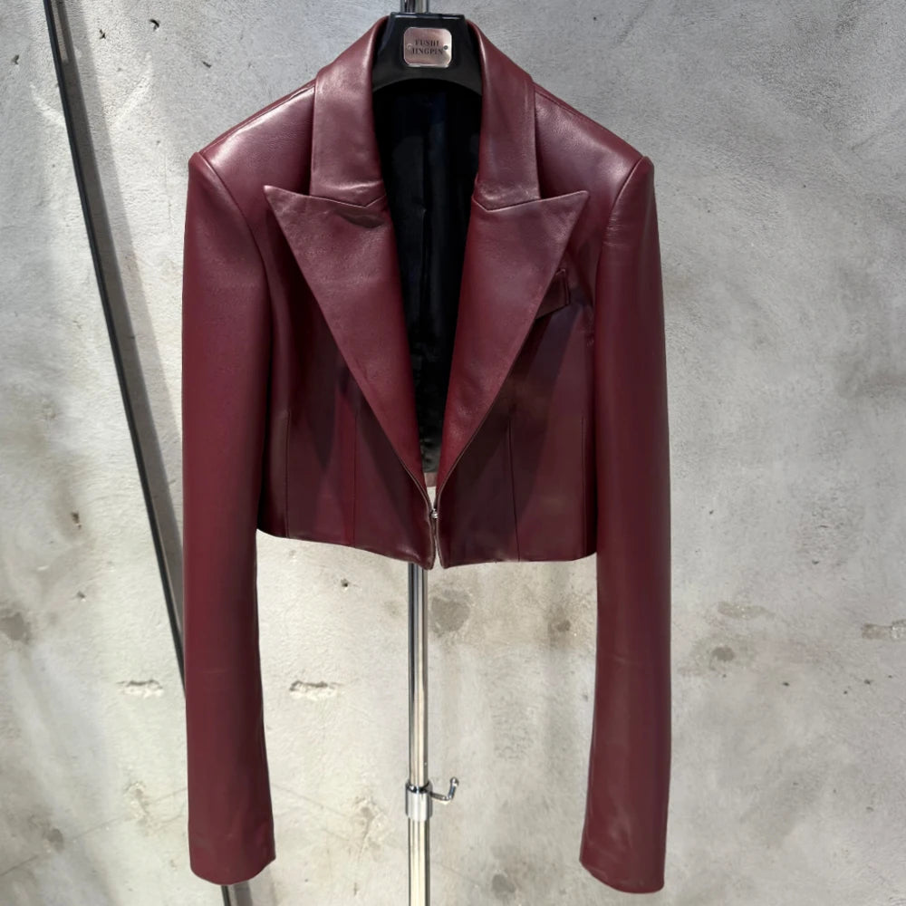 SHOULDER Sheepskin Blazer-Blazer-SAINT CHIC Main image