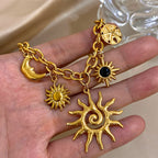 SOL & LUNA Charm Necklace Collection-necklace-SAINT CHIC-Sun & Moon-SAINT CHIC